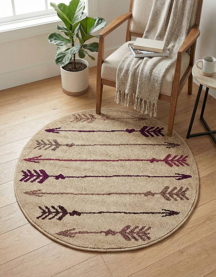 Detail image of 3' x 3' Equinox Round Rug