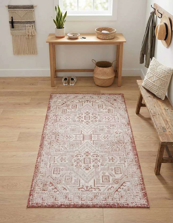 Detail image of 3' x 5' 3 Washable Aztec Indoor / Outdoor Rug