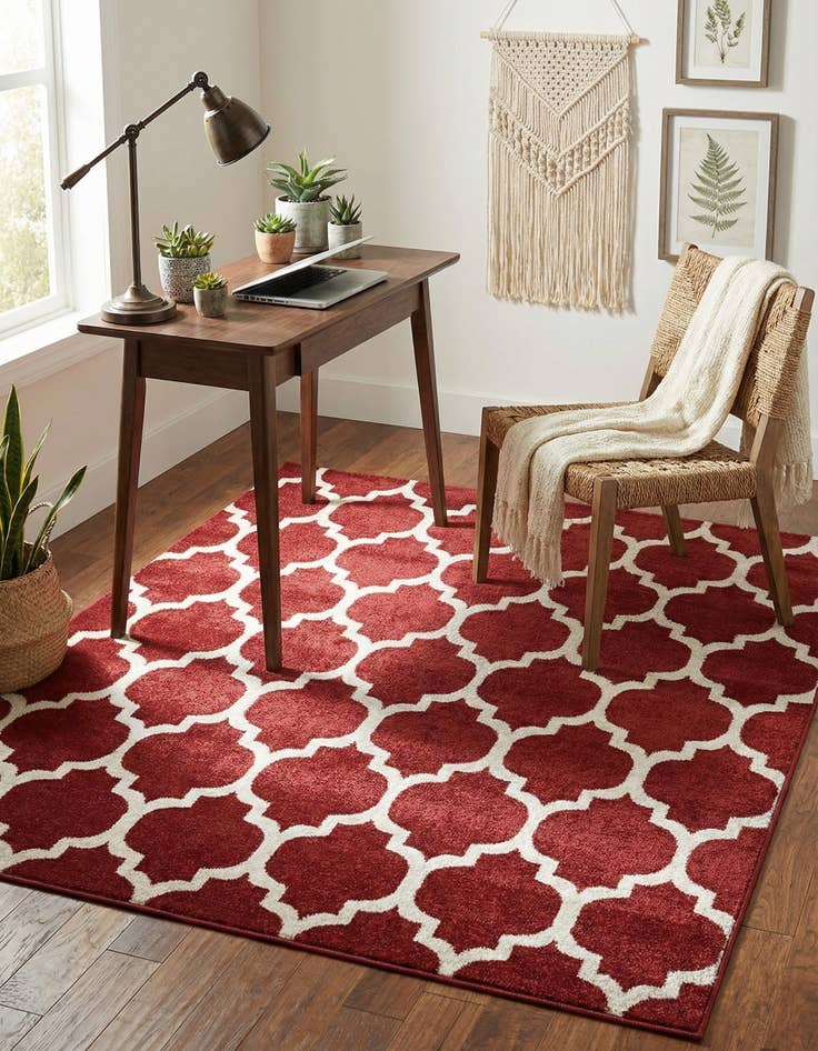 Detail image of 6' x 6' Lattice Square Rug