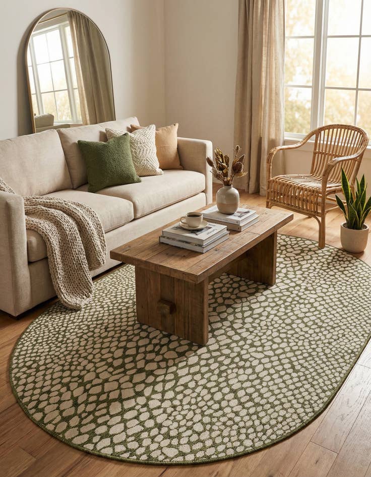 Detail image of 5' 3 x 8'  Washable Jill Zarin Cape Town Indoor / Outdoor Oval Rug