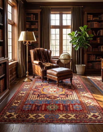 5' 1 x 7' 1 Hand Knotted Mamluk Ziegler Rug