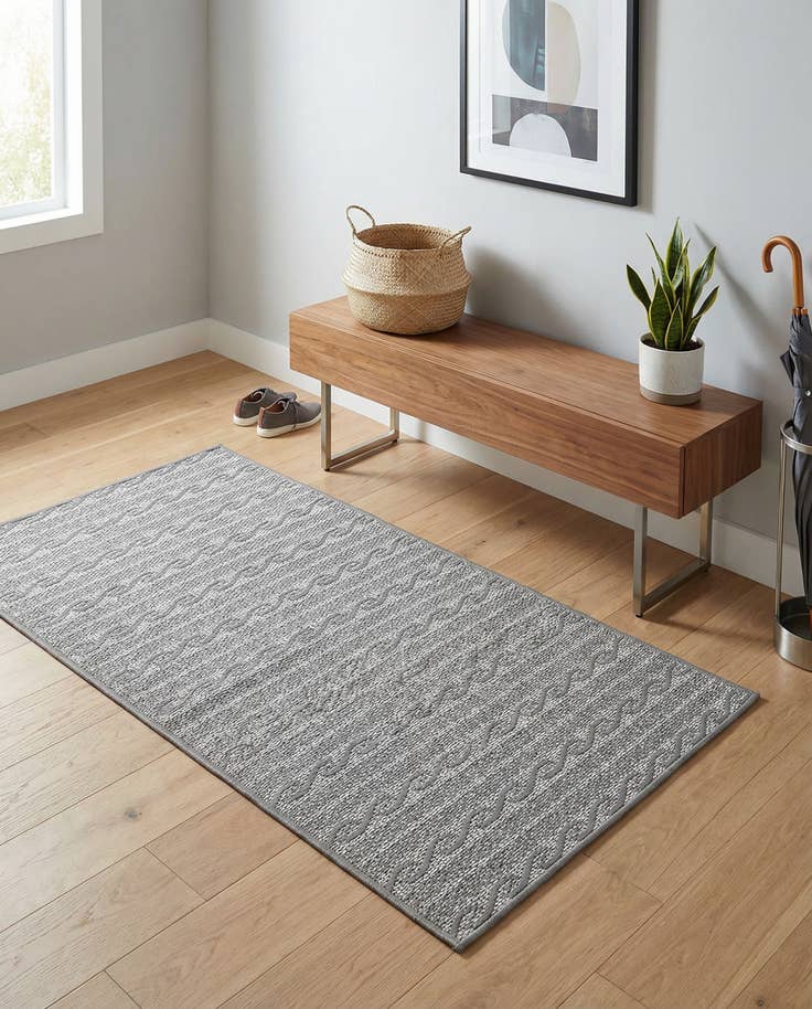Detail image of 3' 3 x 5' Easy-Clean Modern Indoor / Outdoor Rug