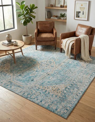 Blue Newport Square Rug