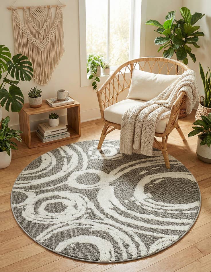 Detail image of 5' 3 x 5' 3 Boho Round Rug