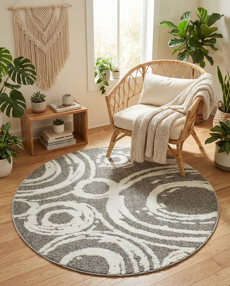 Detail image of 5' 3 x 5' 3 Boho Round Rug