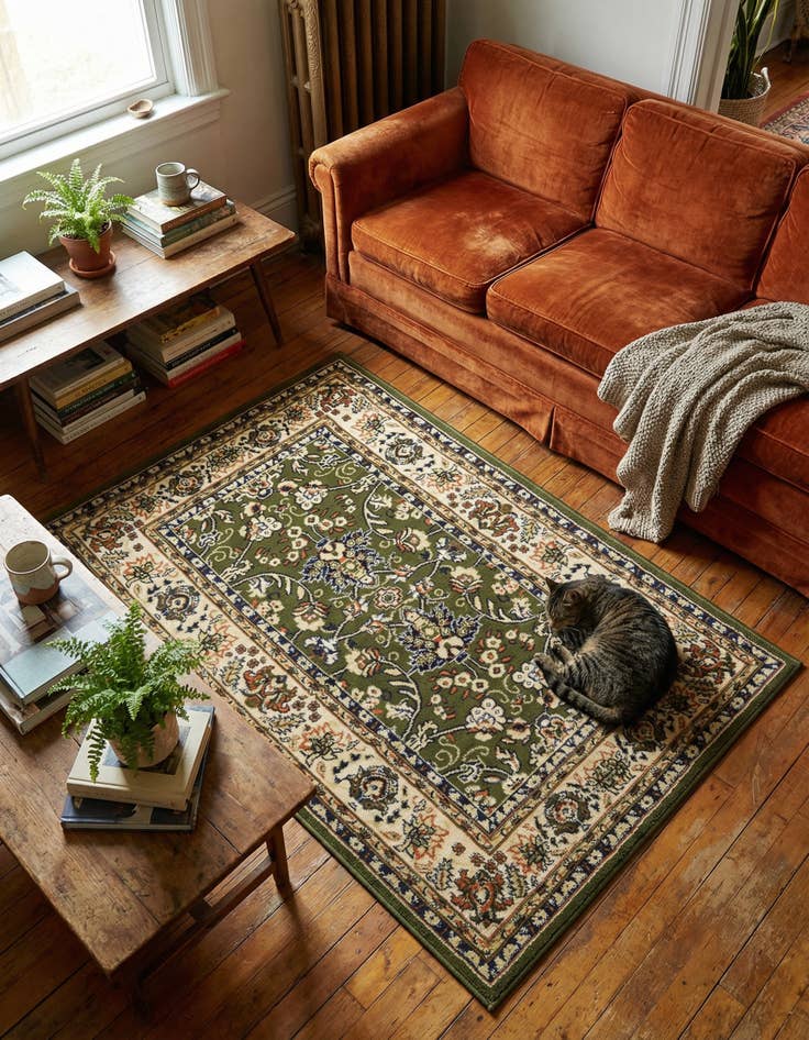 Detail image of 3' x 5' 3 Kashan Design Rug