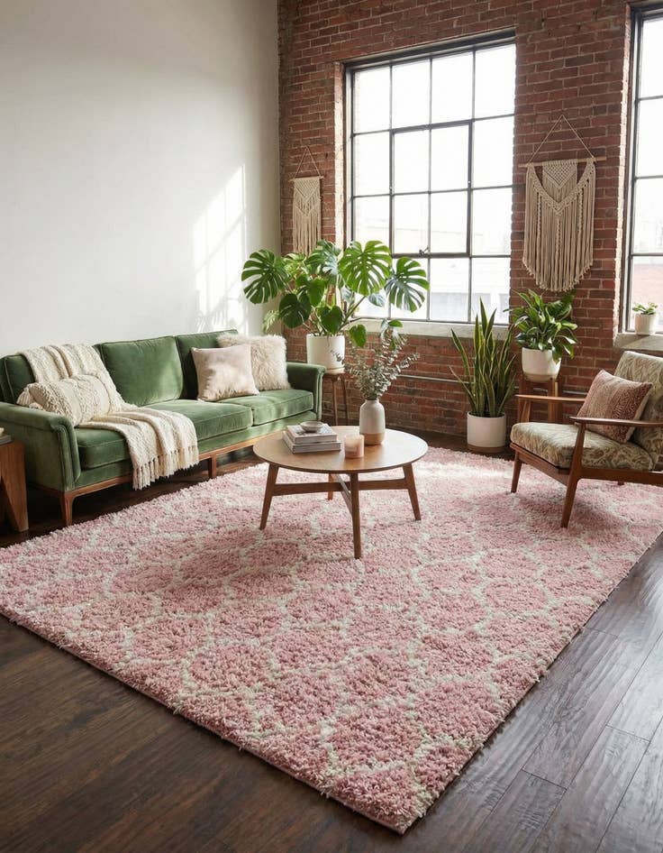 Detail image of 10' x 13' Trellis Shag Rug