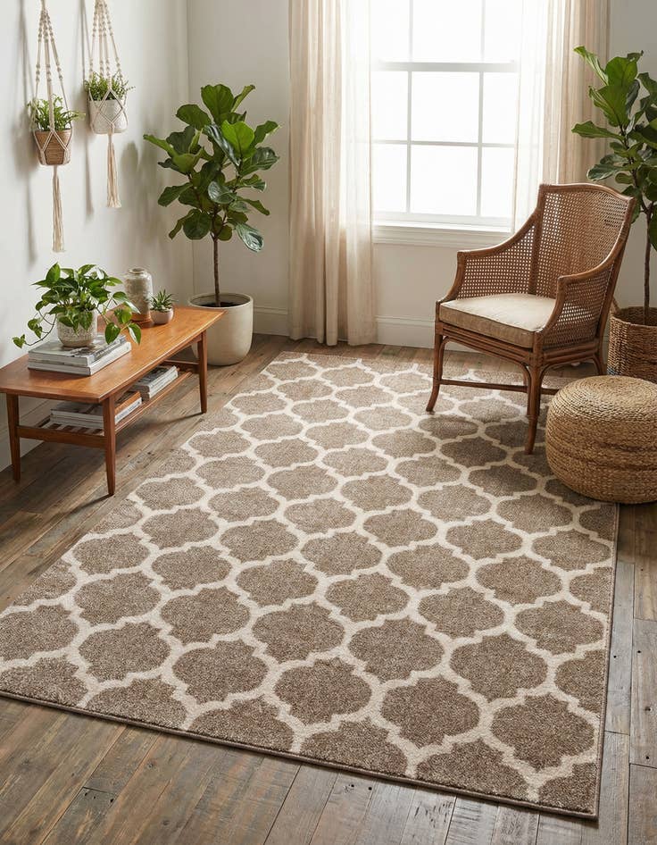 Detail image of 5' 3 x 8' Lattice Rug