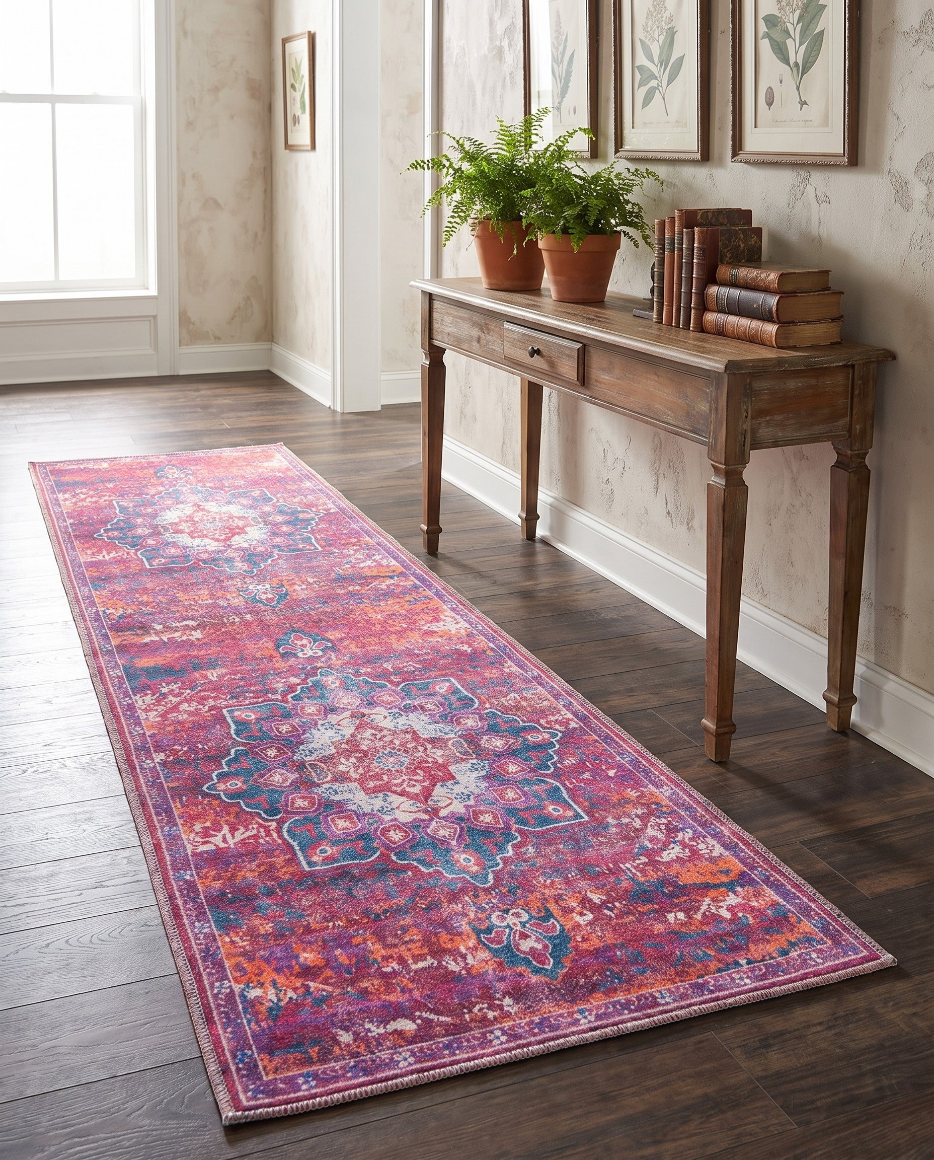 2' x 6' Washable Francesca Runner Rug