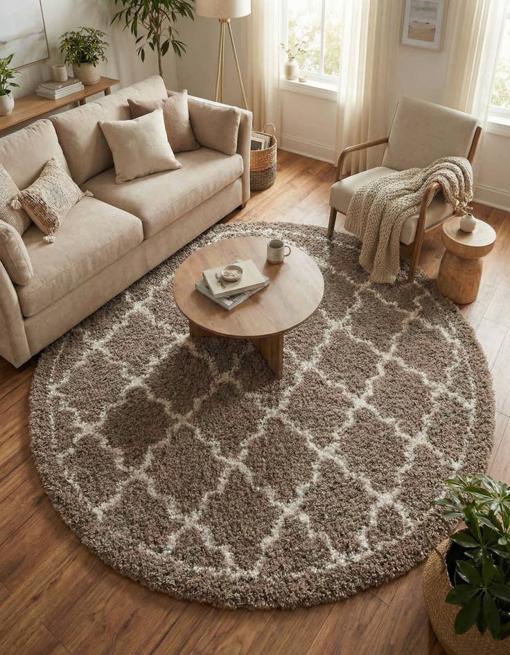 Detail image of 8' x 8' Infinity Shag Round Rug