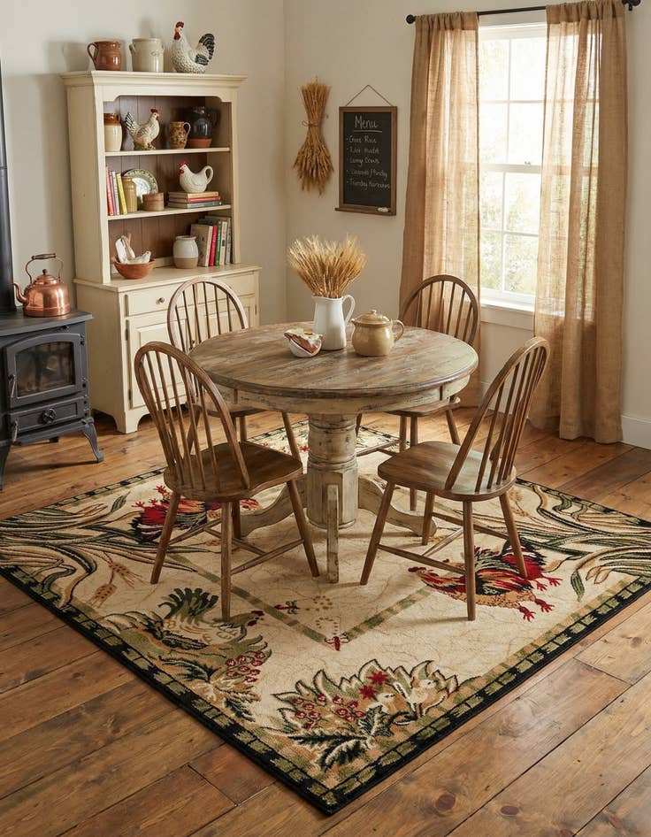 Detail image of 6' x 6' Pastoral Square Rug