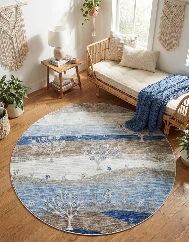 Detail image of 5' 3 x 5' 3 Gabbeh Round Rug