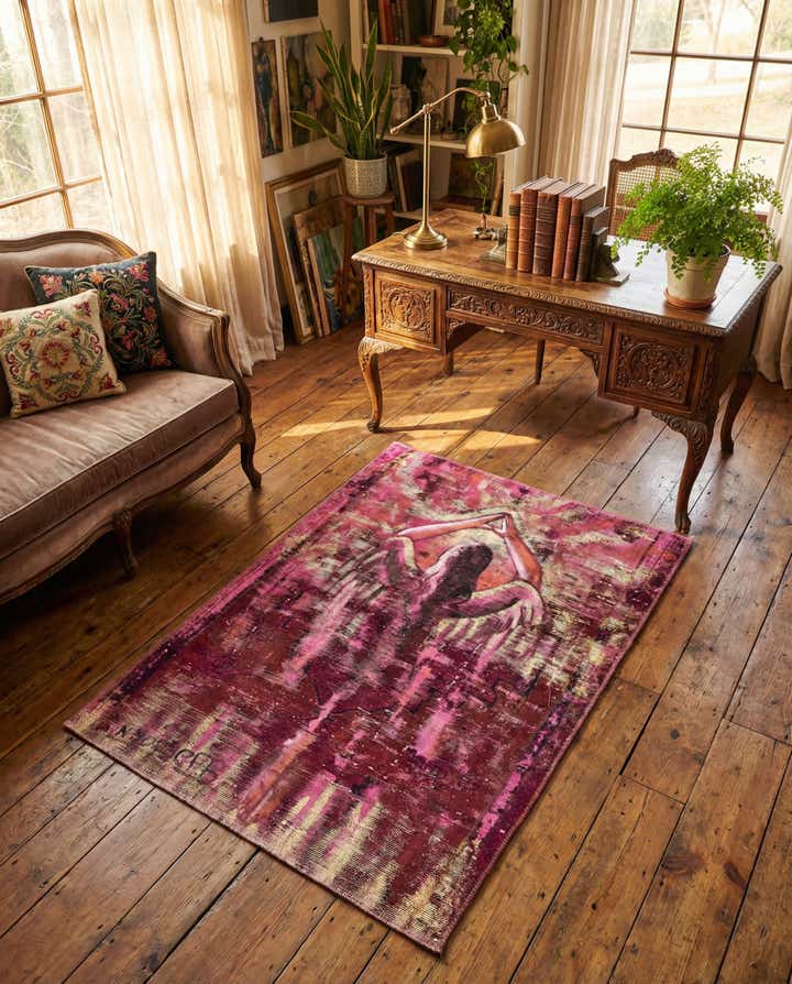 3' x 4' 3 Hand Knotted Ultra Vintage Persian Wool Rug