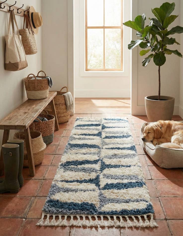 Detail image of 2' 2 x 6' Athena Shag Runner Rug