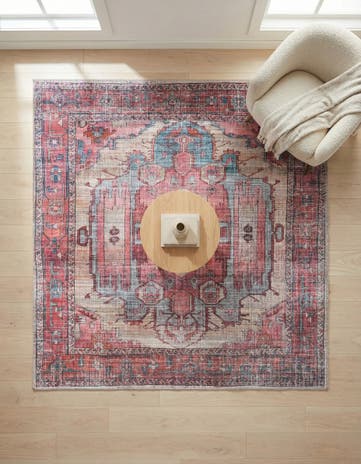 7' 3 x 7' 3 Washable Maahru Square Rug