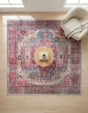 7' 3 x 7' 3 Washable Maahru Square Rug