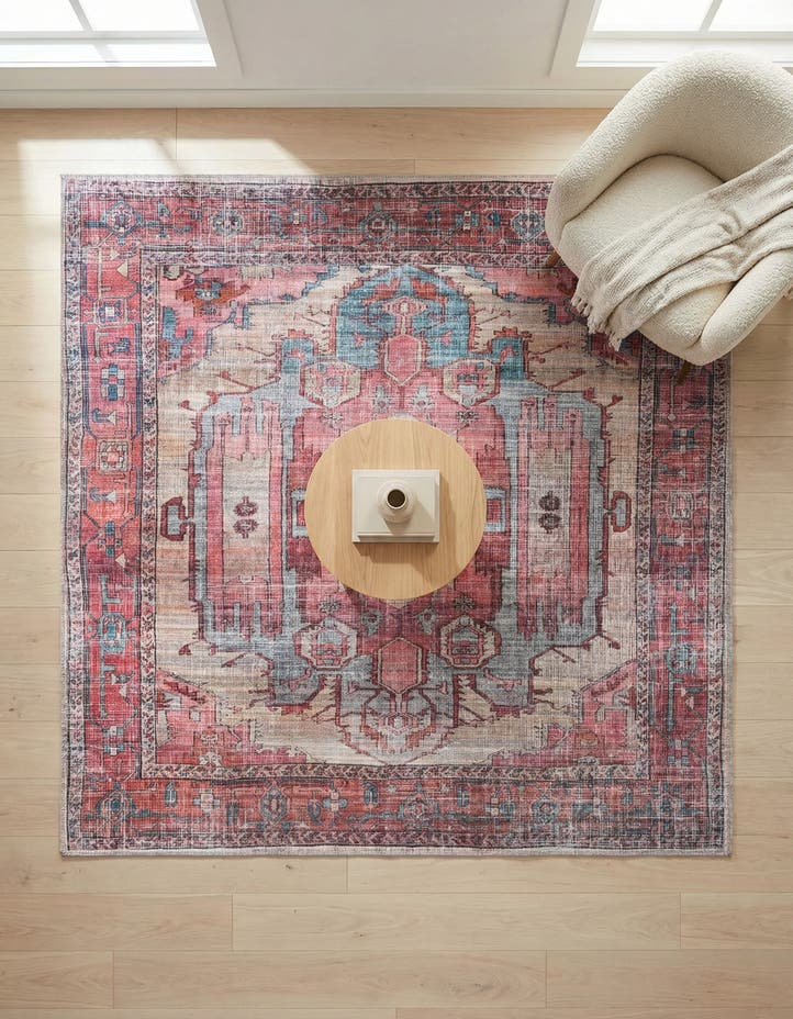 7' 3 x 7' 3 Washable Maahru Square Rug