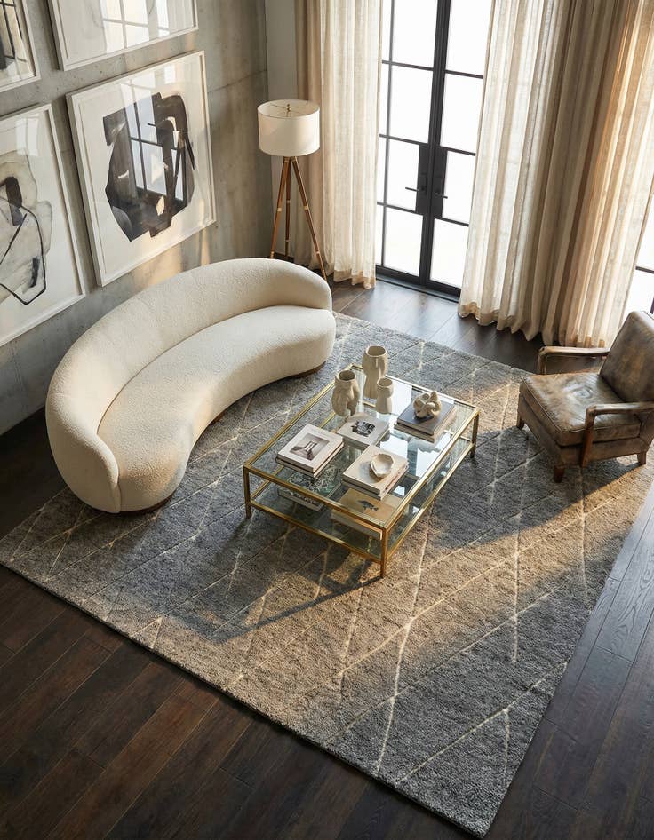 Detail image of 10' x 10' Atlas Moroccan Wool Square Rug