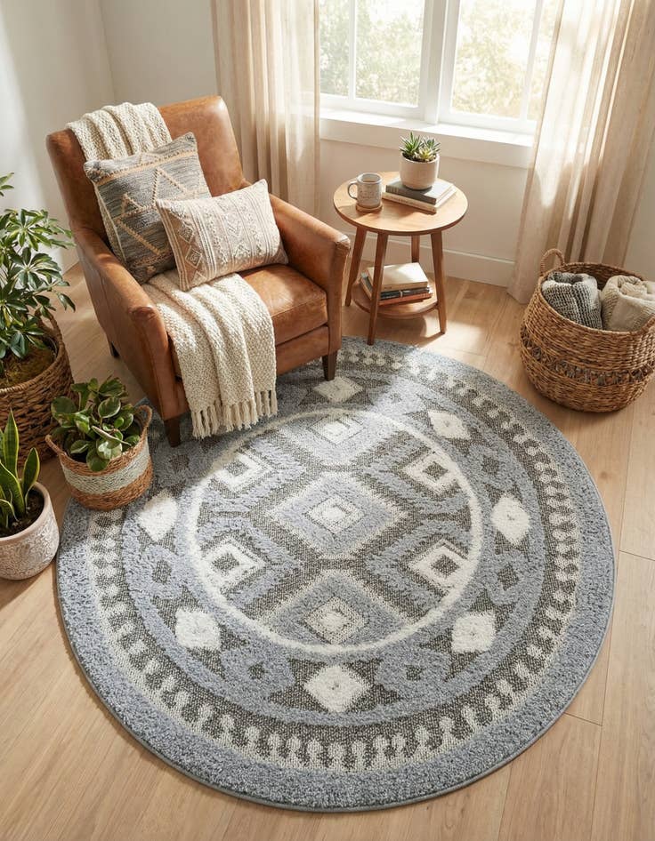 Detail image of 5' 3 x 5' 3 Boho Round Rug