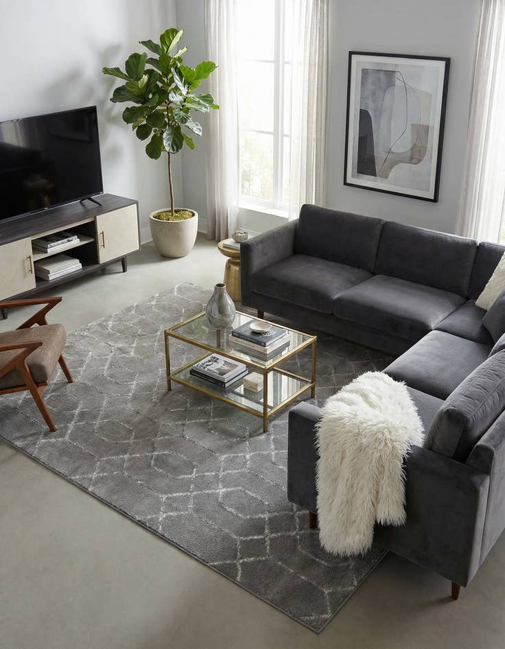 Detail image of 7' x 10'  Marilyn Monroe&trade; Glam Trellis Rug