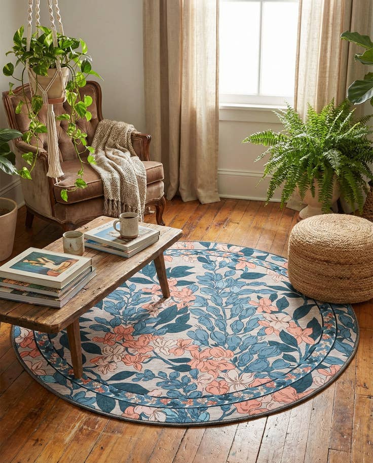 Detail image of 4' x 4' Yara Round Rug