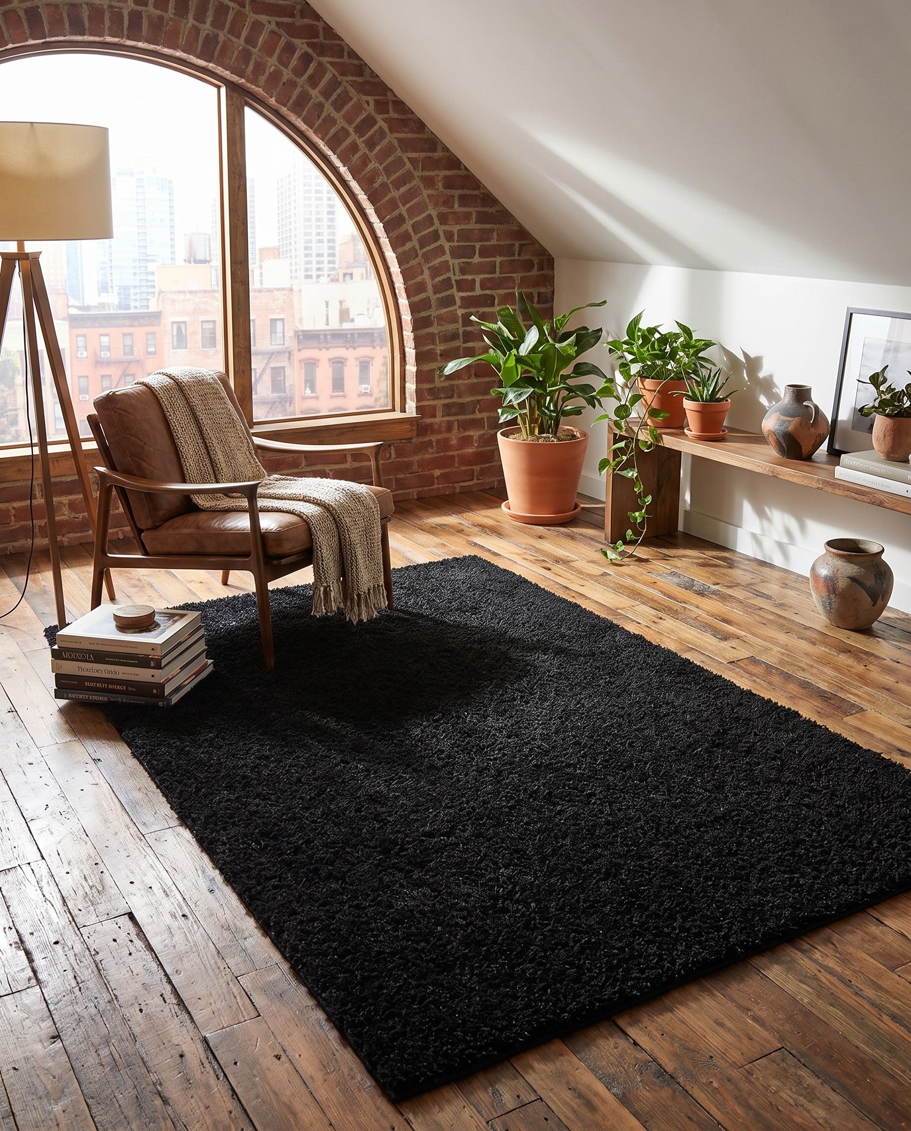 5' 3 x 8' Comfort Solid Shag Rug