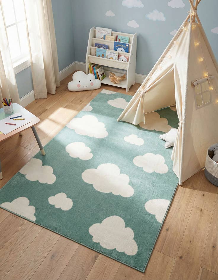 Detail image of 4' x 6' Whimsy Kids Rug