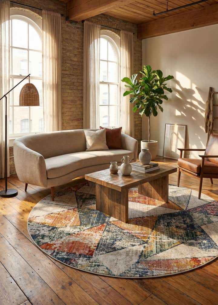7' 10 x 7' 10 Gemstone Round Rug