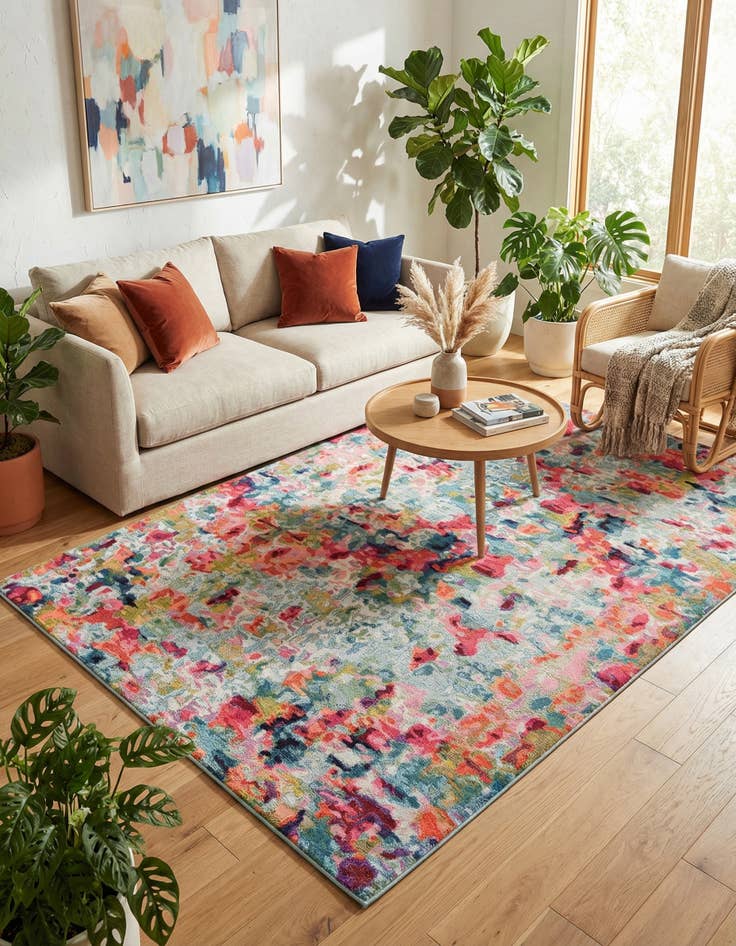 Detail image of 6' x 9' Washable Theia Rug