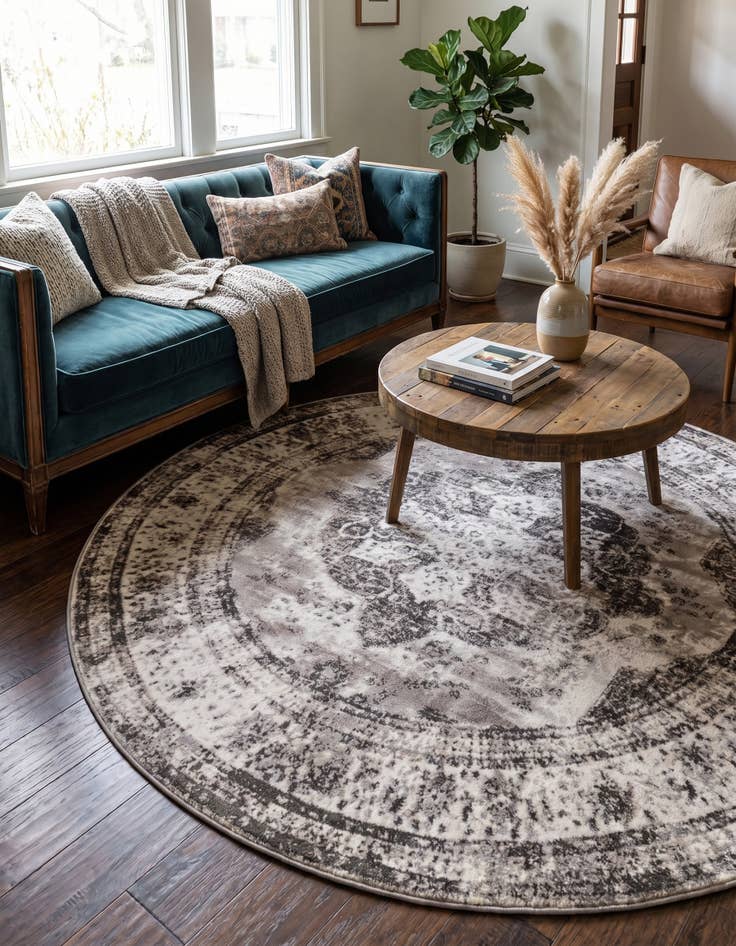 Detail image of 7' 10 x 7' 10 Monaco Round Rug