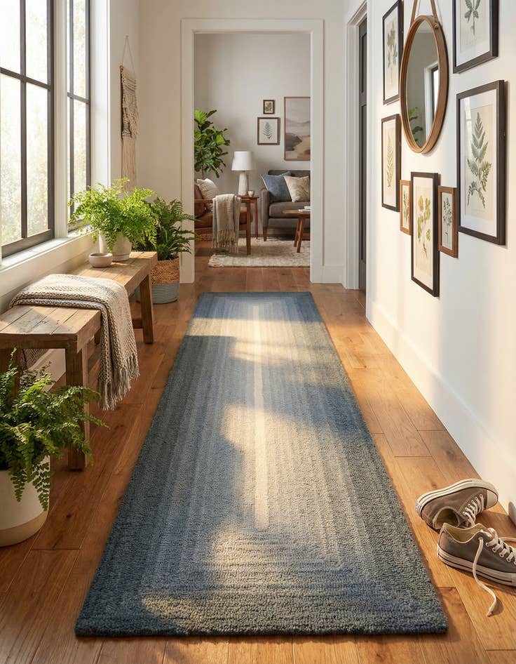 Detail image of 2' x 8' Ombre Wool Runner Rug