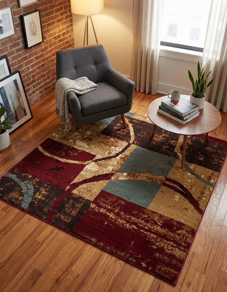 Detail image of 6' x 6' Coffee Shop Square Rug