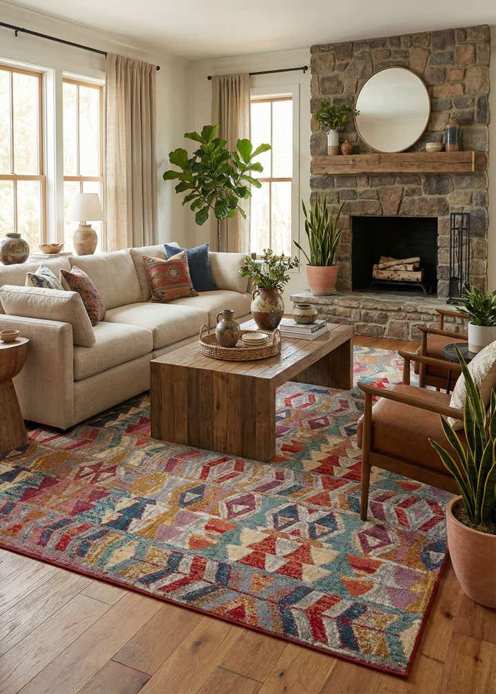 10' x 14' Easy-Clean Modern Indoor / Outdoor Rug