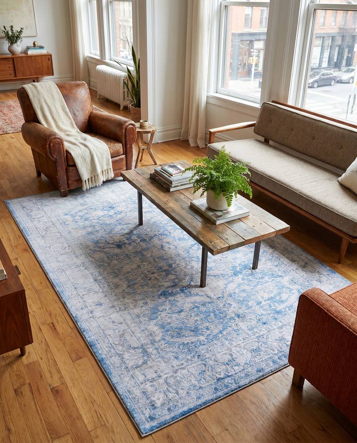 Detail image of 5' x 8' Washable Timeless Rug