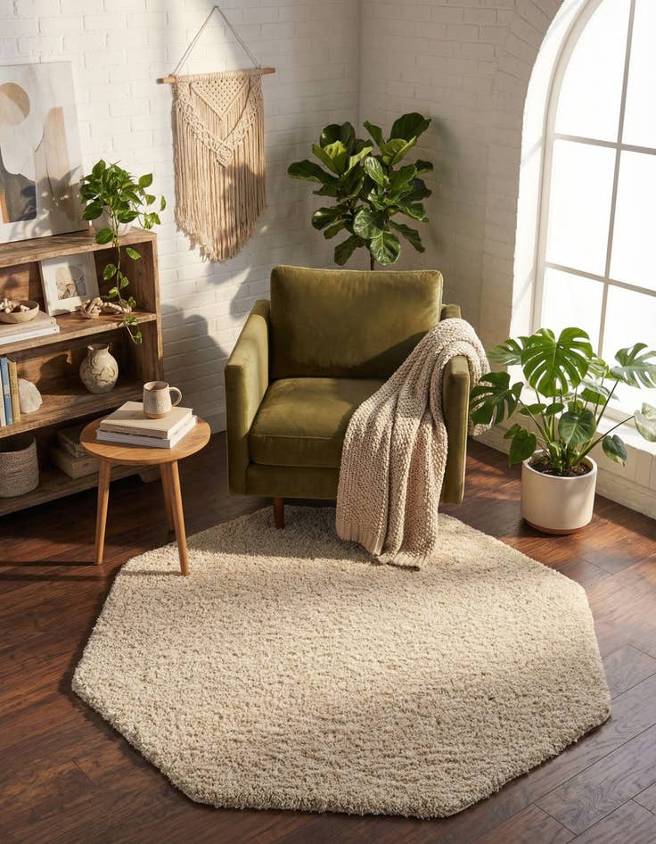 Detail image of 4' x 4' Everyday Shag Octagon Rug