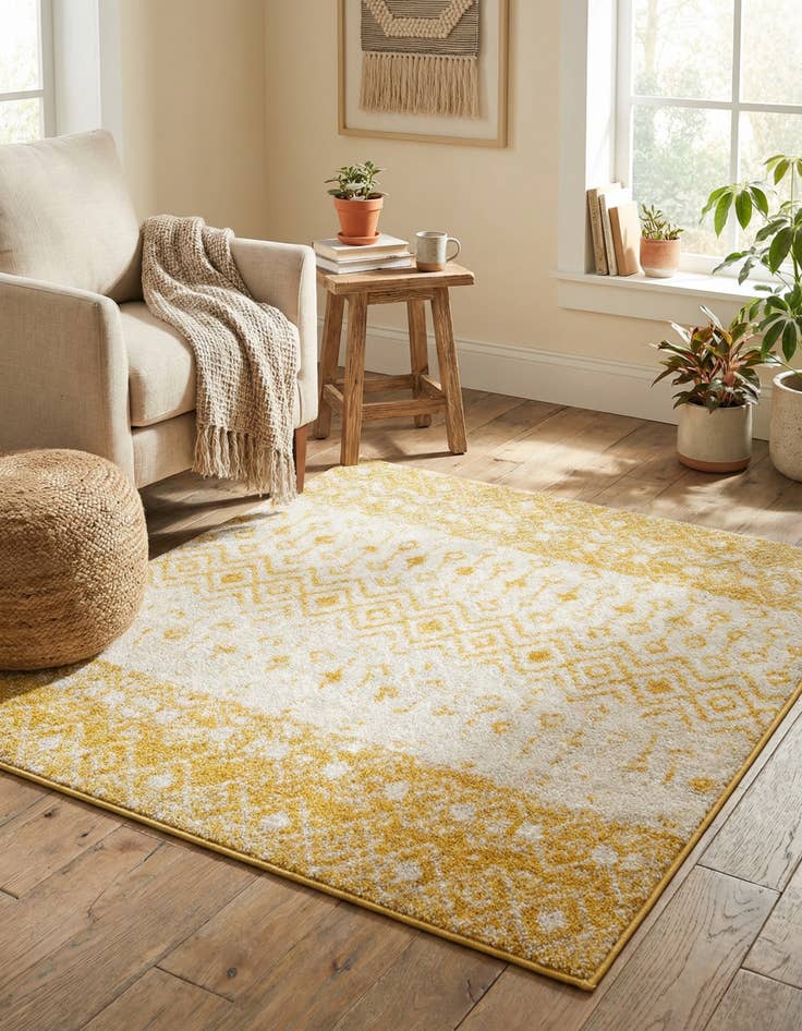 Detail image of 4' x 4' Moroccan Trellis Square Rug