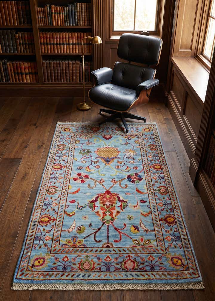 2' 9 x 4' Hand Knotted Ariana Ziegler Rug