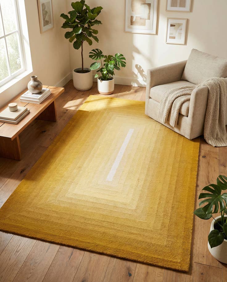 Detail image of 5' 1 x 8' Ombre Wool Rug