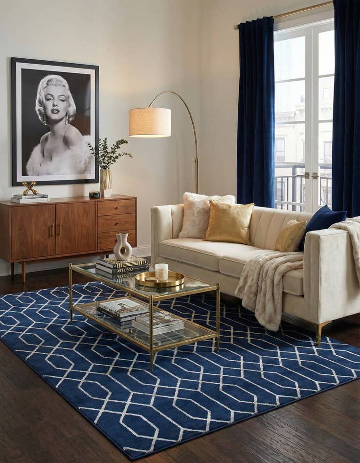 Detail image of 7' 10 x 10' Marilyn Monroe&trade; Glam Trellis Rug