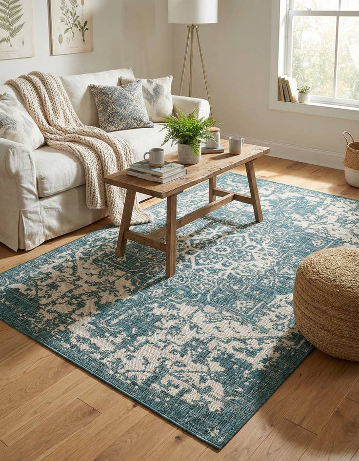 Detail image of 4' x 6' Easy-Clean Jill Zarin Dubai Indoor / Outdoor Rug
