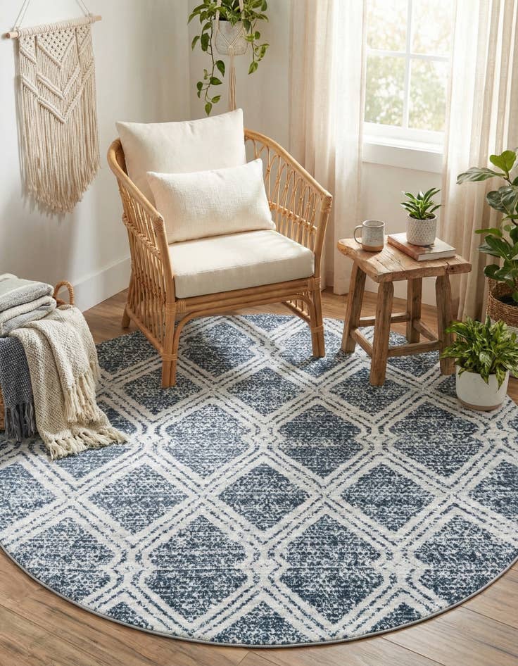 Detail image of 5' 3 x 5' 3 Kamala Washable Round Rug