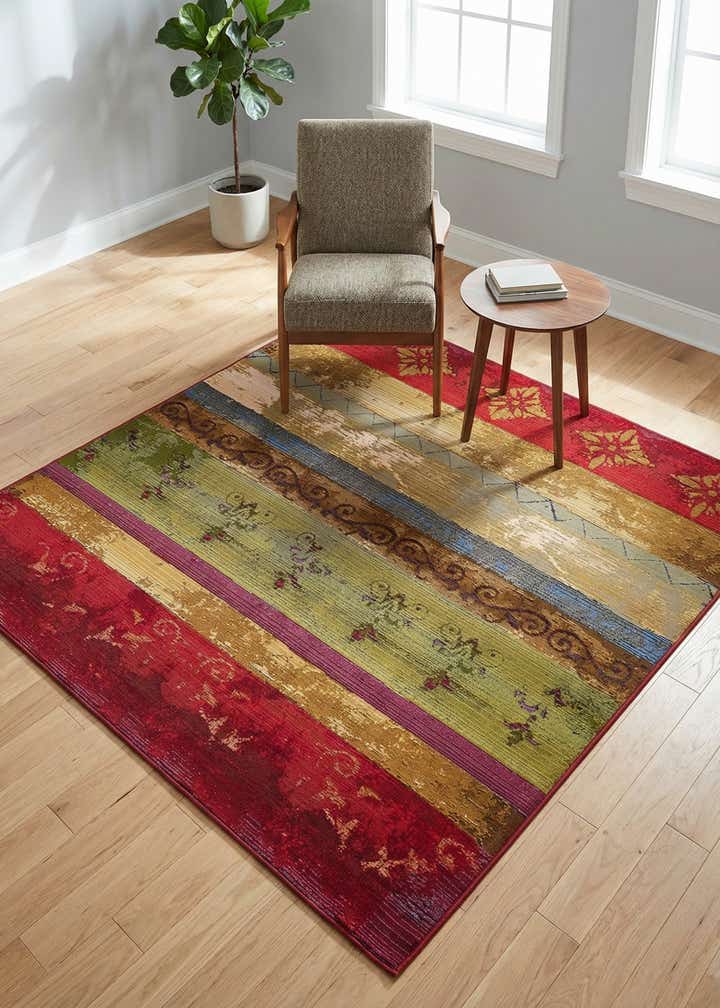 6' x 6' Easy-Clean Modern Indoor / Outdoor Square Rug