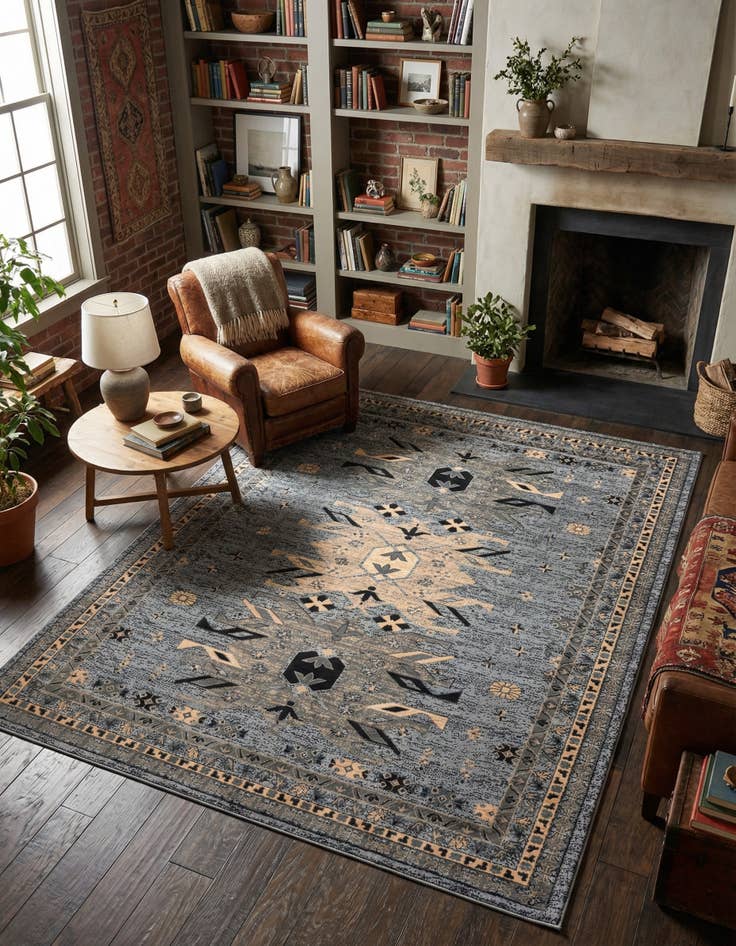 Detail image of 10' x 13' Heriz Design Rug