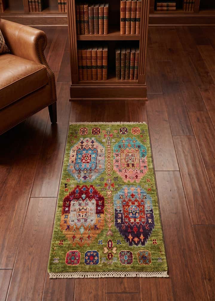 1' 10 x 3' 4 Hand Knotted Ariana Ziegler Rug