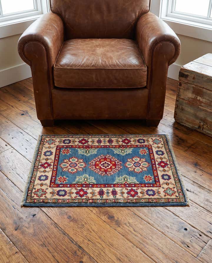 2' x 3' 3 Hand Knotted Kazak Rug