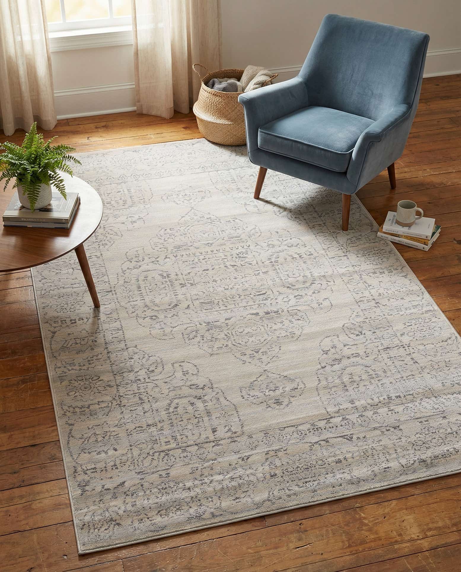 4' 10 x 8' Aqua Rug