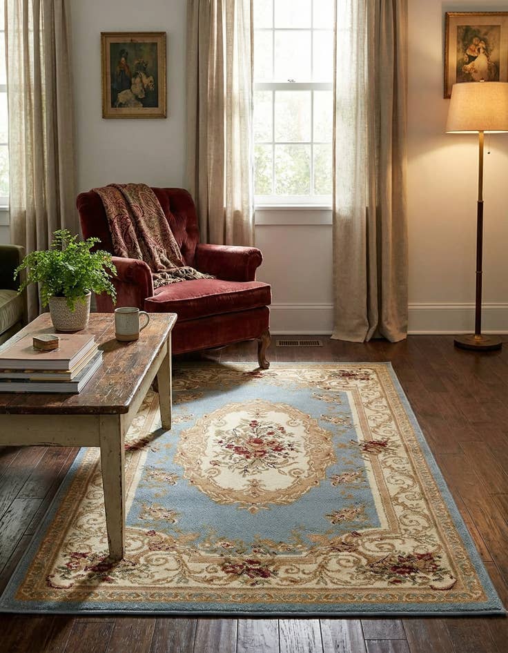 Detail image of 4' x 6' Classic Aubusson Rug