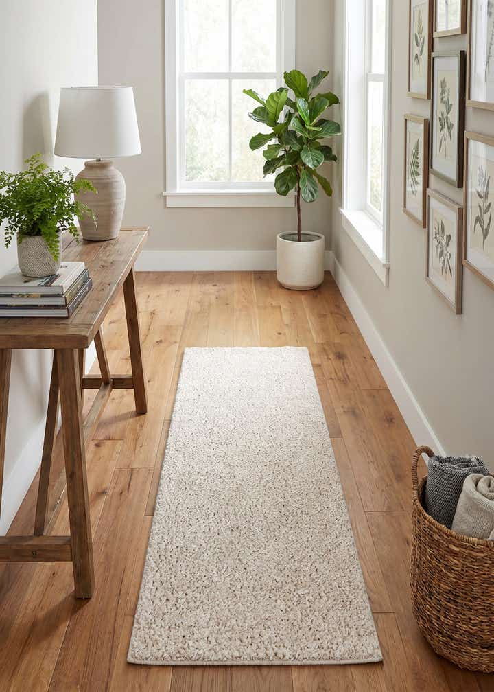 2' x 5' 3 Solid Frieze Runner Rug