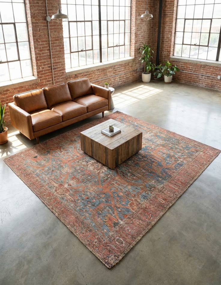 Detail image of 7' 10 x 7' 10 Chenille Jute Square Rug