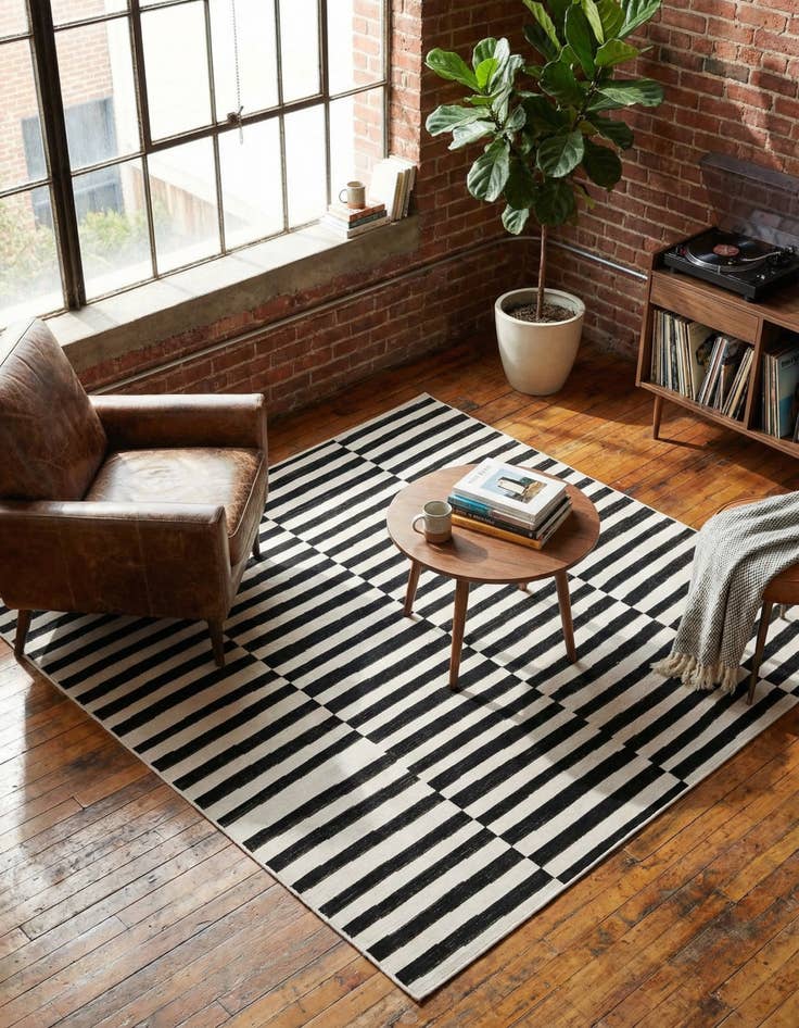 Detail image of 5' 3 x 5' 3 Tribeca Square Rug